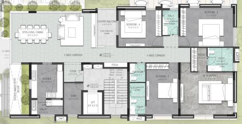  bharadwaj- Ramaniyam Bharadwaj Cluster Plan for 1st Floor