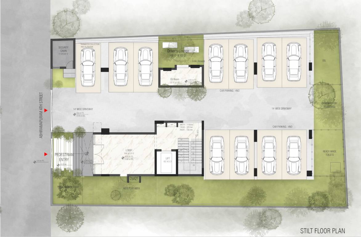  bharadwaj  Ramaniyam Bharadwaj Cluster Plan For Ground Floor