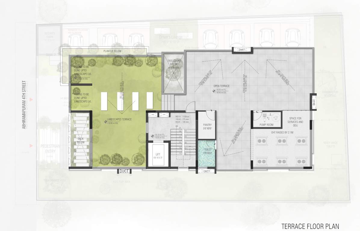  bharadwaj  Ramaniyam Bharadwaj Cluster Plan For Terrace Floor