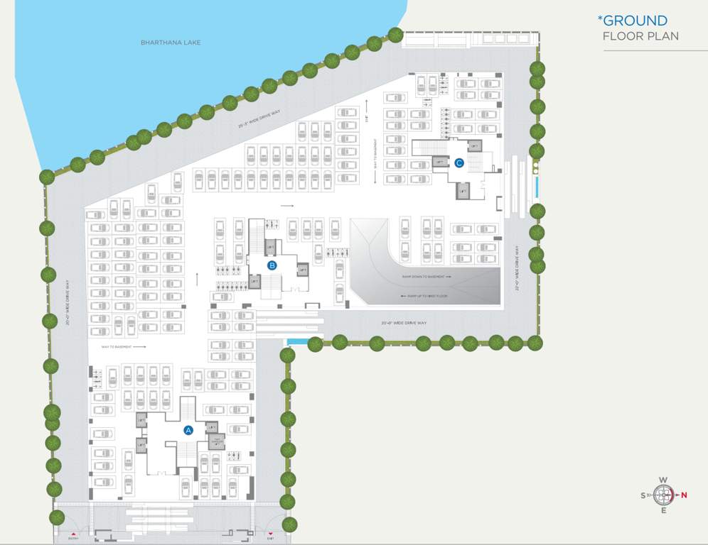 lakeville Block A , Block B, Block C Cluster Plan for ground Floor