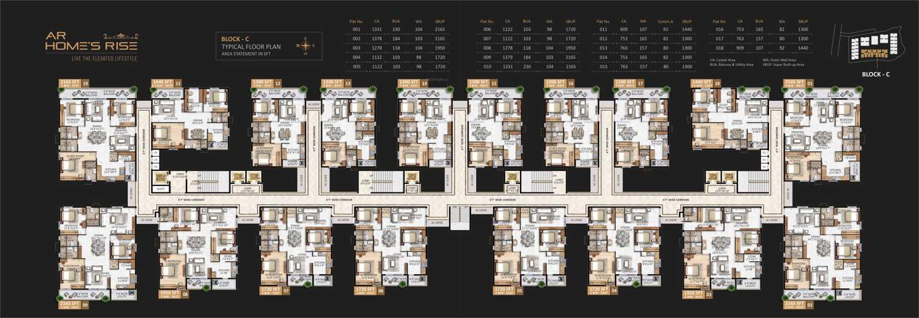  homes rise Block C Cluster Plan