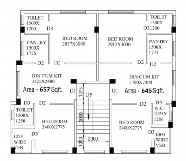  twins Twins Cluster Plan for 1st Floor
