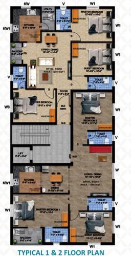  sakthi-and-sivam Sivam Cluster Plan from 1st to 2nd Floor