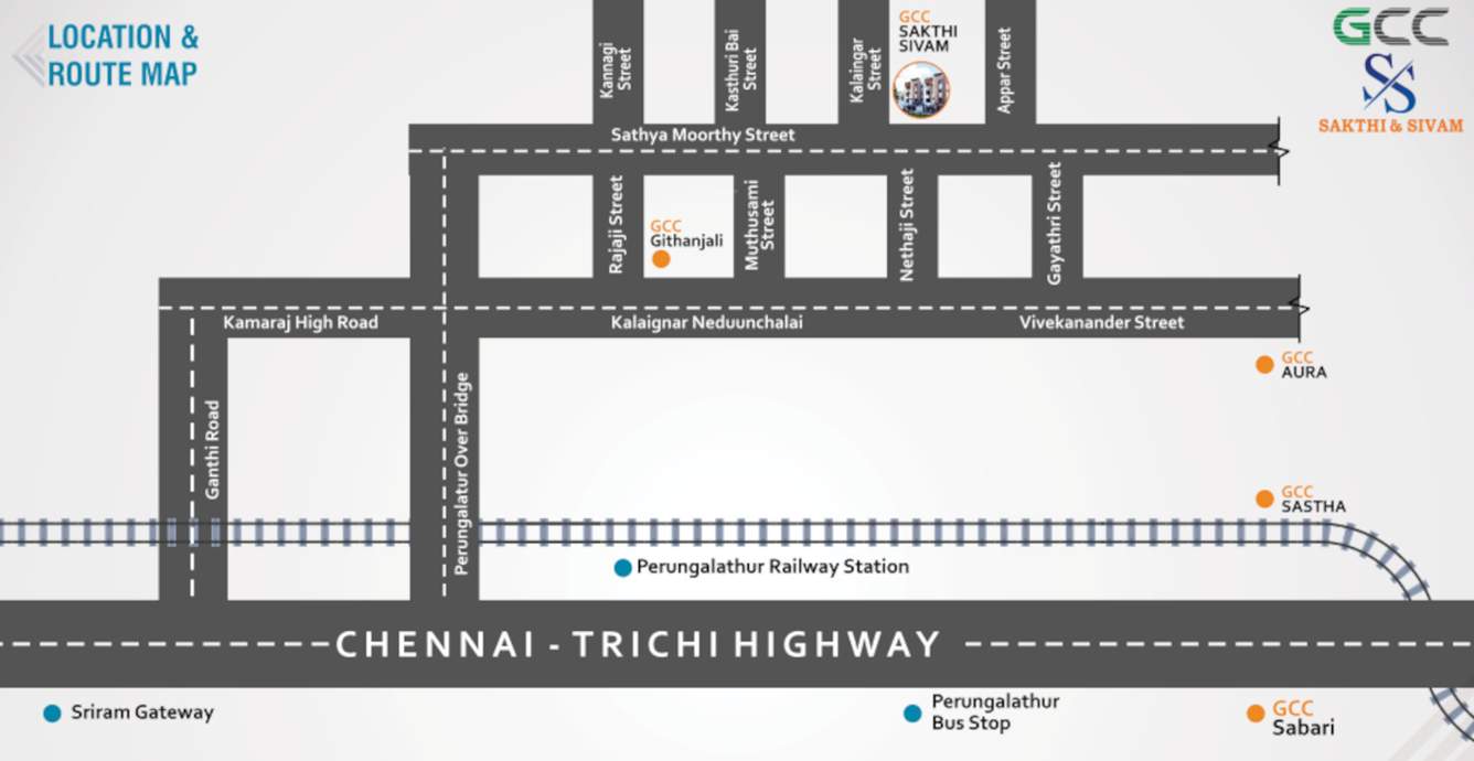  sakthi and sivam Location Plan