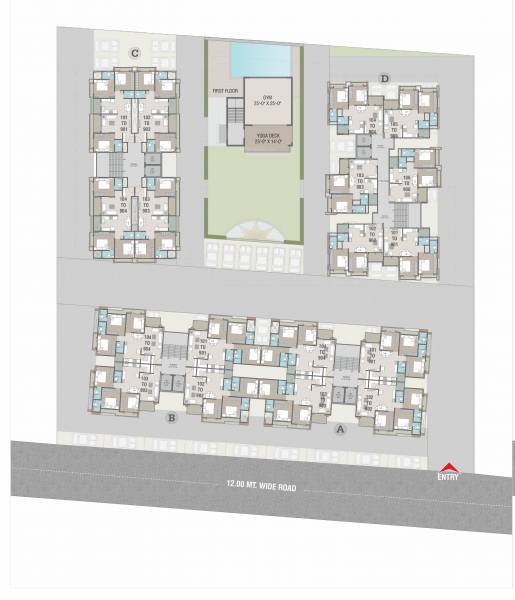 Block Block A,B,C,D Cluster Plan For Typical Floor Plan antilia Block Block A,B,C,D Cluster Plan For Typical Floor Plan