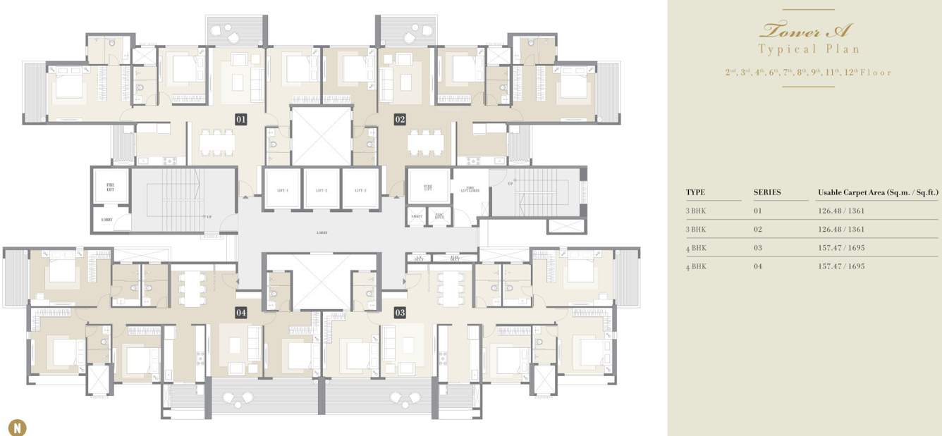  24k altura A Cluster Plan From 2nd To 12th Floor Except 5th & 10th Floor