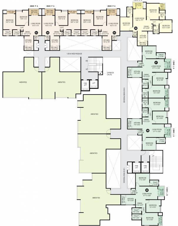  41zillenia Tower B Cluster Plan for 1st Floor
