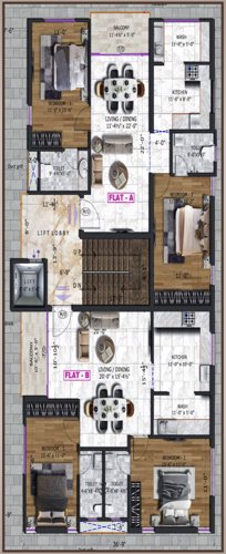  tejas Dhiyaâ??s Tejas Cluster Plan from 1st to 5th Floor