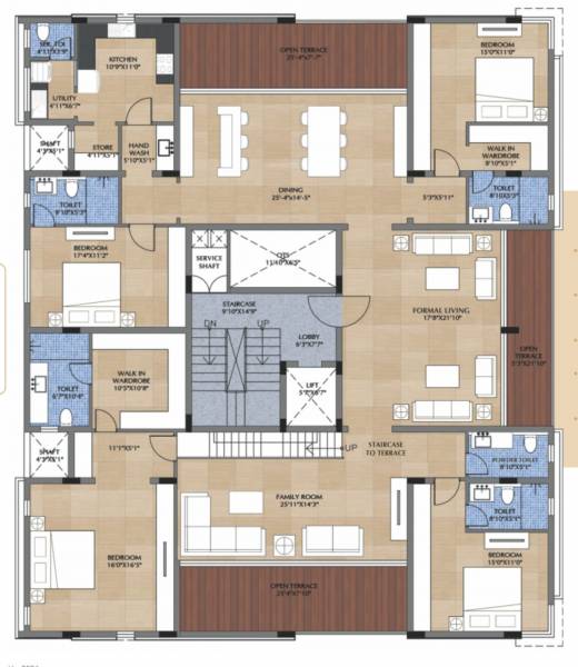  5-dugar 5 Dugar Cluster Plan for 5th Floor