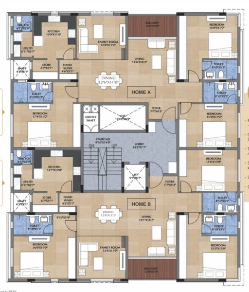  5-dugar 5 Dugar Cluster Plan from 1st to 4th Floor