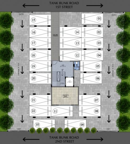  5-dugar 5 Dugar Stilt Floor Cluster Plan