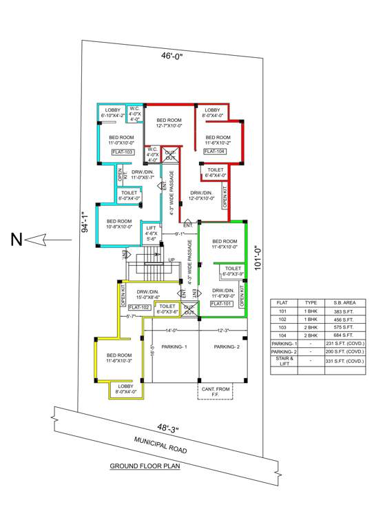  siddhi apartment Siddhi Apartment Cluster Plan for ground Floor