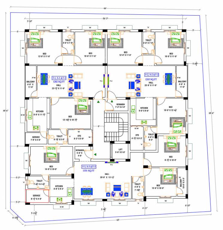  sai nishal flats Cluster Plan