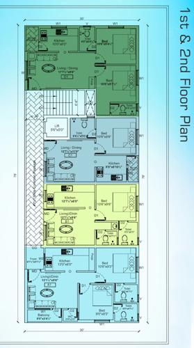  asthalakshmii Asthalakshmii Cluster Plan from 1st to 2nd Floor
