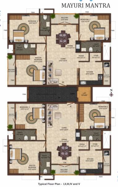  mayuri-mantra Mayuri Mantra Typical Cluster Plan