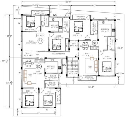  vijaya-lakshmi-apartment Vijaya Lakshmi Apartment Cluster Plan for ground Floor