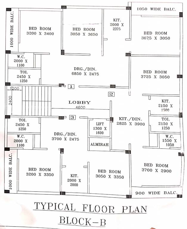  enclave Block   B Typical Cluster Plan