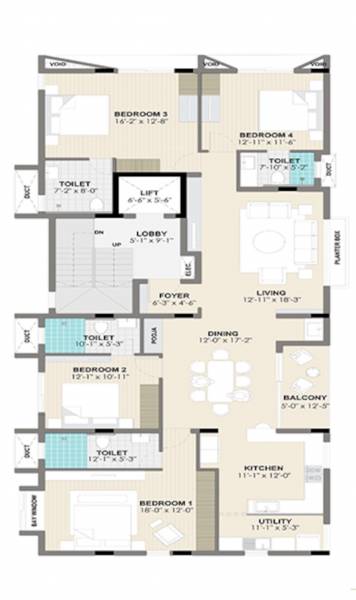  saicharan Saicharan Cluster Plan from 1st to 5th Floor