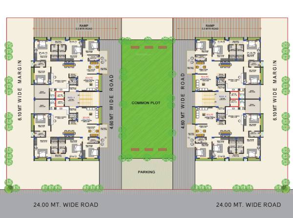  homes Block A & B Cluster Plan from 1st to 7th Floor