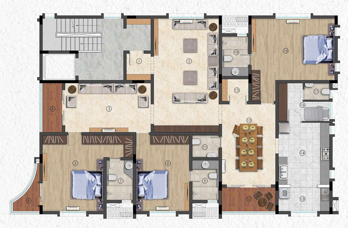  lavanya Lavanya Cluster Plan from 1st to 5th Floor