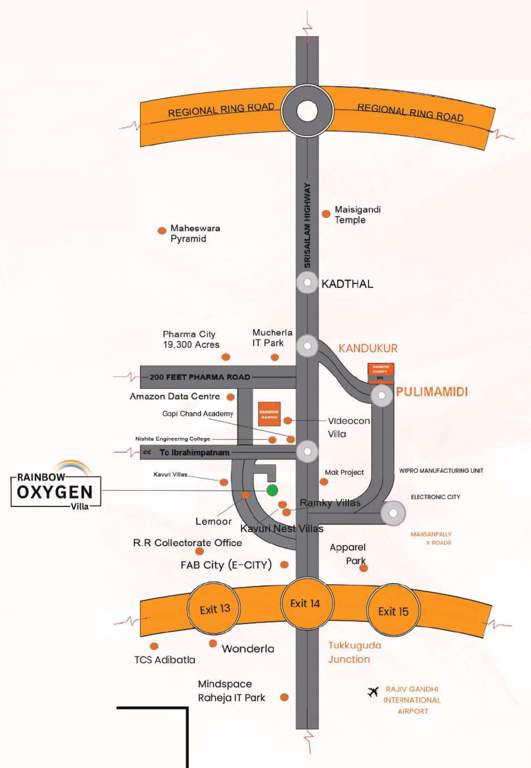  rainbow oxygen villa Location Plan