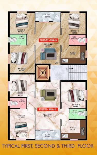  yasha Yasha Cluster Plan from 1st to 3rd Floor