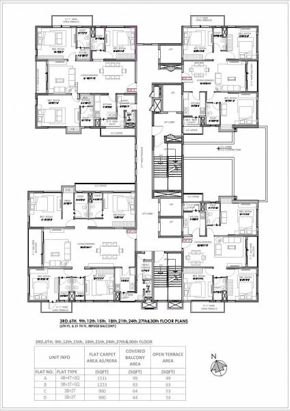  niavara Cluster Plan for 3rd Floor