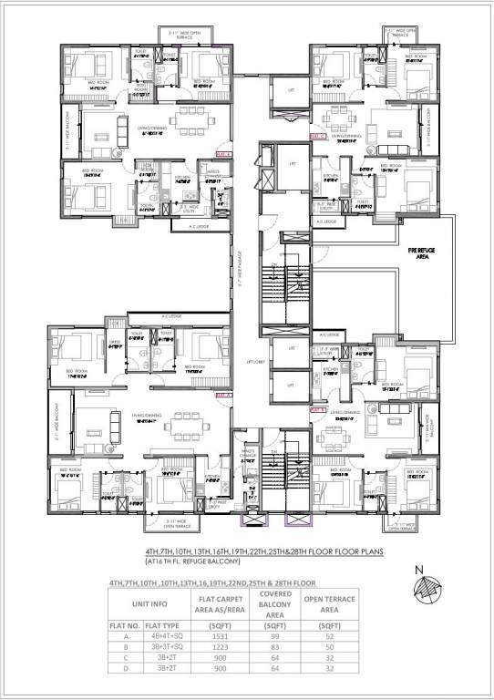  niavara Cluster Plan for 4th Floor