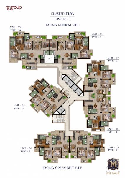  mirage-tower-l Mirage Tower L Cluster Plan