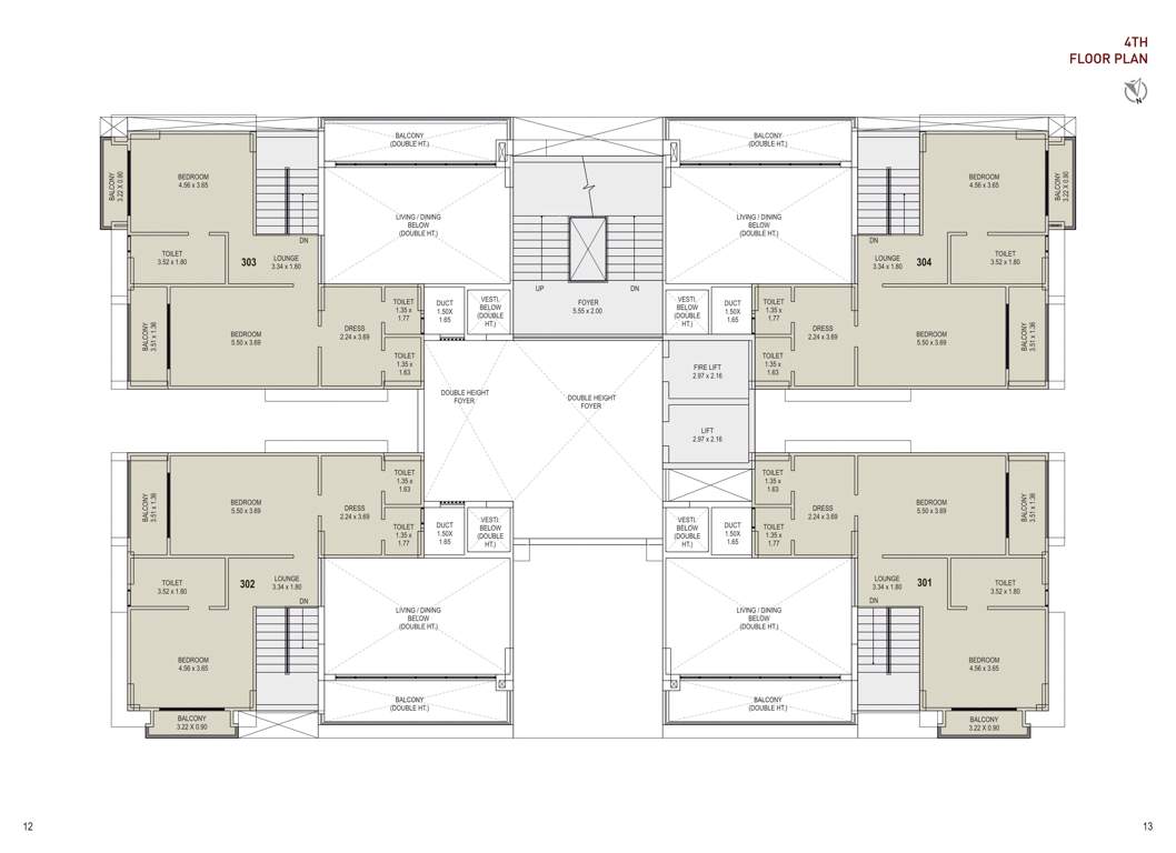  aatman Aristo Aatman Cluster Plan for 4th Floor