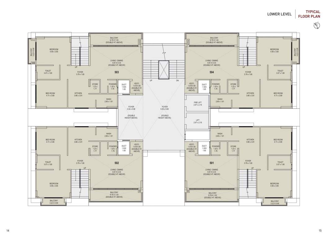  aatman Aristo Aatman Cluster Plan for Typical Lower Floor