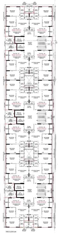  mahadev lavish Block A,B & C Cluster Plan for 1st Floor