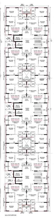  mahadev lavish Block A,B & C Cluster Plan from 2nd to 13th Floor