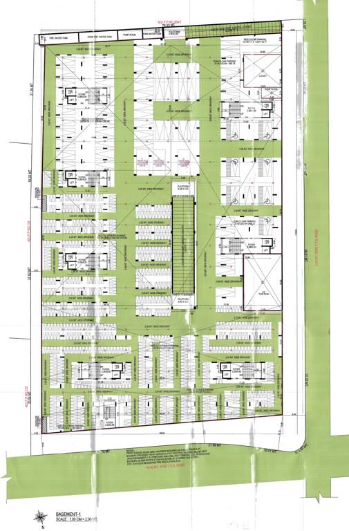  mahadev lavish Block A,B, C,D,E,F & G Basement 1 Cluster Plan