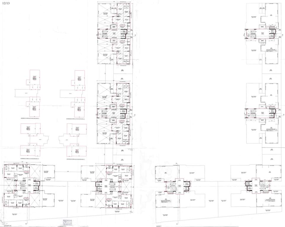  mahadev lavish Block D,E,F & G Cluster Plan for 14th Floor