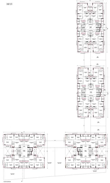 mahadev lavish Block D,E,F & G Cluster Plan from 4th to 9th Floor
