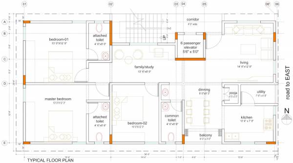 eshan-gloobal Eshan Gloobal Cluster Plan For Typical Floor