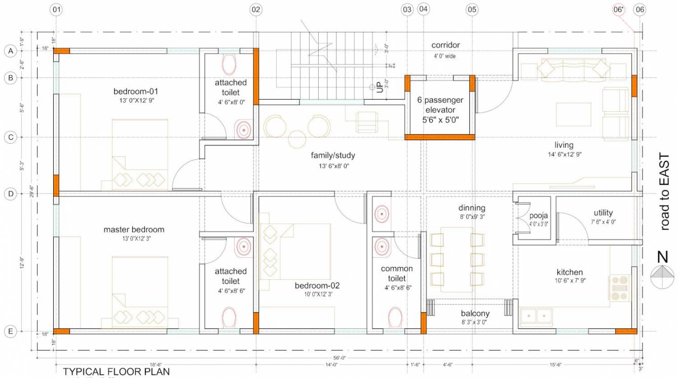 eshan gloobal Eshan Gloobal Cluster Plan For Typical Floor