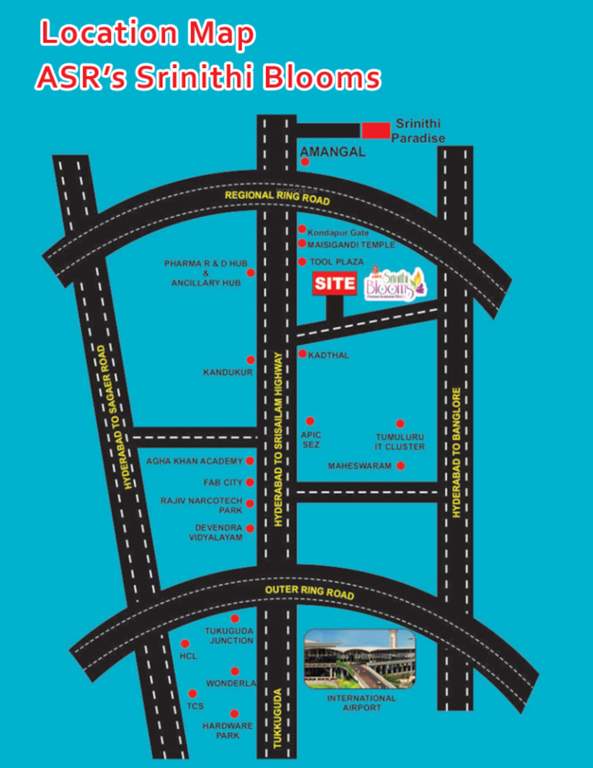  srinithi blooms Location Plan