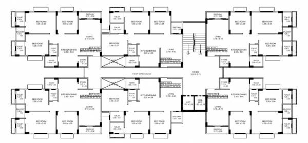  aatrey-ivaan-4 Block E Cluster Plan from 1st to 7th Floor