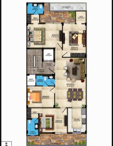Anshu Deluxe Floors Cluster Plan from 1st to 4th Floor deluxe-floors Anshu Deluxe Floors Cluster Plan from 1st to 4th Floor