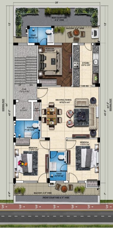  platinum floors Anshu Platinum Floors Typical Cluster Plan