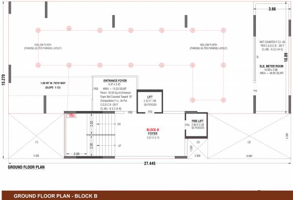  aura Block - B Cluster Plan For Ground Floor