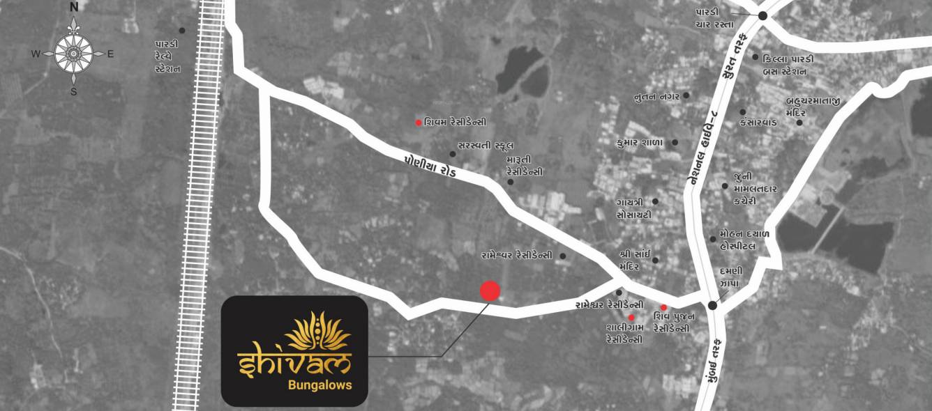 shivam bunglows Location Plan