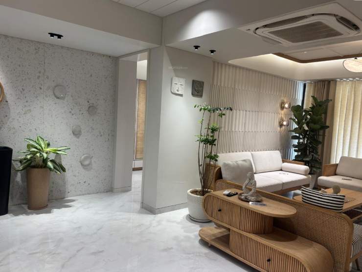  24 carat gold coin apartment Living Area