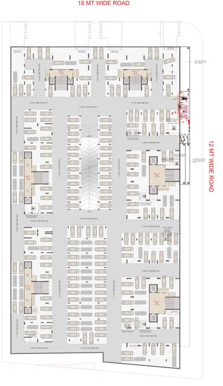  skyrise Block A, Block B, Block C, Block D, Block E, Block F Basement 1 Cluster Plan