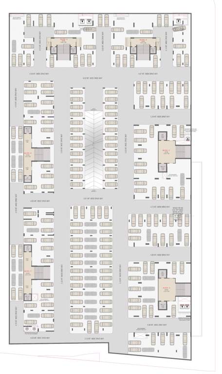  skyrise Block A, Block B, Block C, Block D, Block E, Block F Basement 2 Cluster Plan