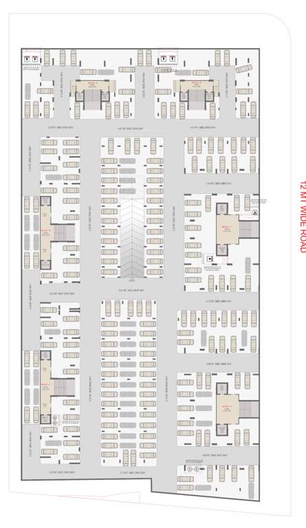  skyrise Block A, Block B, Block C, Block D, Block E, Block F Basement 3  Cluster Plan