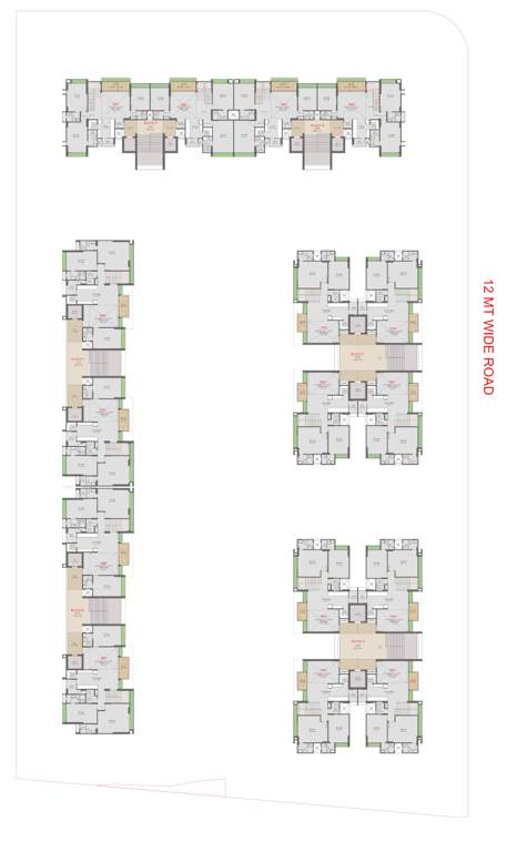  skyrise Block A, Block B, Block C, Block D, Block E, Block FCluster Plan for 18th Floor