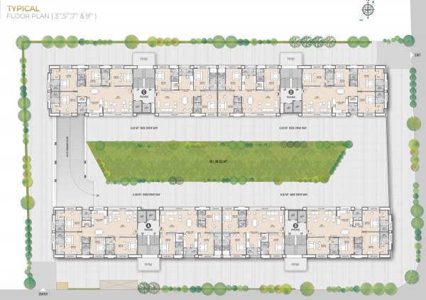  aura- Block A, B, C & D Cluster Plan For 3rd, 5th, 7th & 9th Floor 